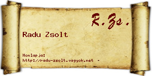 Radu Zsolt névjegykártya