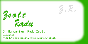 zsolt radu business card